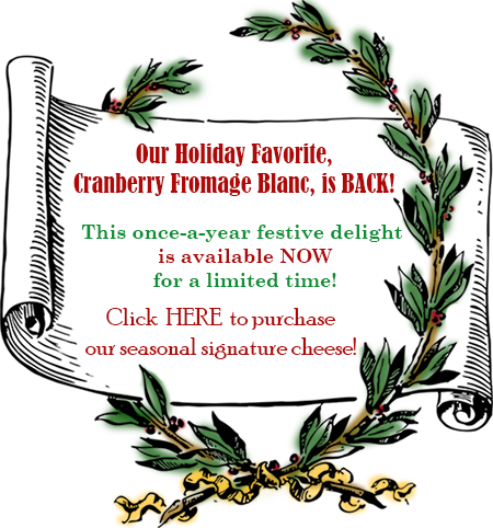 advertisement for cranberry fromage blanc